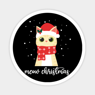 Funny Cat Meowy Christmas Most Wonderful Christmas Cat Magnet